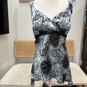 Vintage blue beaded fairy top!